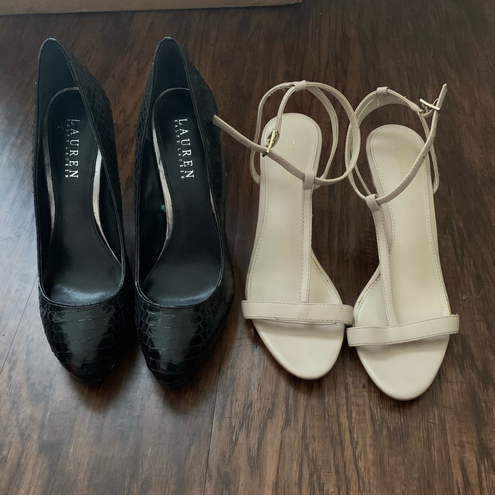 2 pair of High heels! Name brand! Great condition!